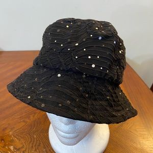 Black sequin hat